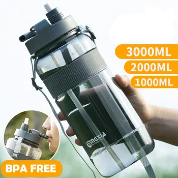700ml/1000ml/2000ml/3000ml Sport Vee Pudel Õled BPA Vaba Suure Mahutavusega Plastikust Joogivee Pudel Vett Tüdruk Kingitused