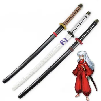 [Naljakas] 100cm Anime Cosplay Inuyasha SesshoumaruTessaiga Tenseiga Bakusaiga relva Puust Mõõk mudel Anime Kostüüm pool näita
