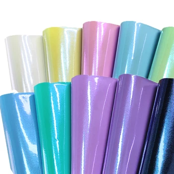 Pearlscent Tahked Värvi Nahkpolster Kangast 30x135cm Läikiv Sünteetiline Vinüül Jaoks Käekotid Kõrvarõngas Juuksed Vibu Wrislet DIY Crafts