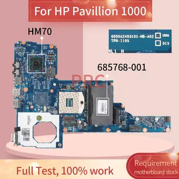 685768-001 685768-501 HP Pavillion 1000 Sülearvuti Emaplaadi 6050A2493101 SJTNV HM70 DDR3 Sülearvuti Emaplaadi