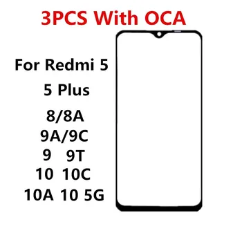 3TK/Palju Ees Ekraani Xiaomi Redmi 10C 5 Pluss 8 8A 9 9A 9C 9T Touch Panel LCD Ekraan Läbi Klaasi Asendada Varuosade + OCA
