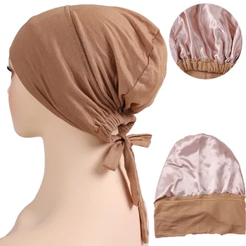 Uus Soft Modal Moslemi Turban Müts Satiin Siidist Sisemine Hijab Dupatta Mütsid Islami Undercap Kapoti India Headwrap Turbante Mujer
