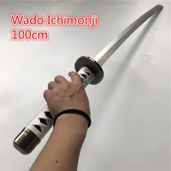 Anime Cosplay 1:1 Wado Ichimonji Roronoa Zoro Mõõk Relva Relvastatud Katana Espada Puit Ninja Nuga Samurai Mõõk Prop Mänguasjad 100cm