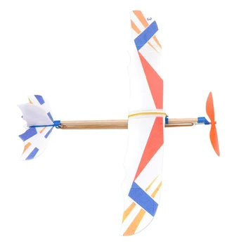 DIY Lapsed Mänguasjad Rubber Band Powered Õhusõiduki Mudel Komplektid Lastele mõeldud Mänguasjad Vaht Plastikust Assamblee Lennukid Mudel Teaduse Mänguasi Kingitused