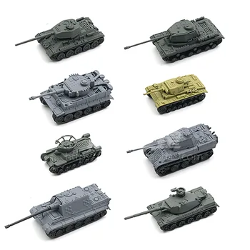 1: 144 Mini Koguda Tank Panther, Tiiger T34 AMX-30 Liiv Tabel Stseeni Sõjalise Pöial-assamblee 4D Mudel Mänguasja Kogumine