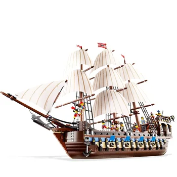 Ühilduva 10210 22001 Piraadid Imperial Kariibi mere ehitusplokid Set Lipulaev Laeva Tellised Kingitusi Lastele Mänguasjade LAOS