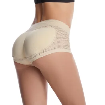 Naiste Sponge Polsterdatud Push Up Aluspüksid Hingav Võrgusilma Tuharad Tõstja Fake Ass Hip Lift Tööpink Tugevdaja Õmblusteta Kontrolli Püksikud