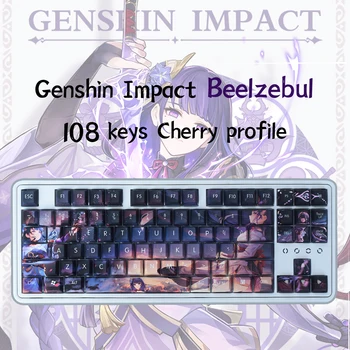 Genshin Mõju Beelzebul Mängude PBT keycaps 108 Võtmed Kirss Profiili MX Lüliti 61/87/104/108 Mehaaniline Klaviatuur